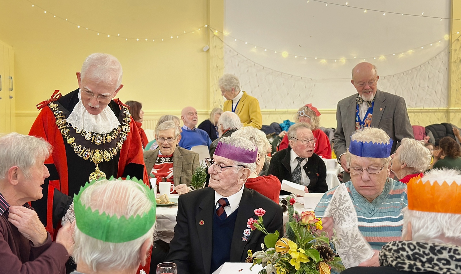 Mayor Of Newbury Cllr Andy Moore With Residents