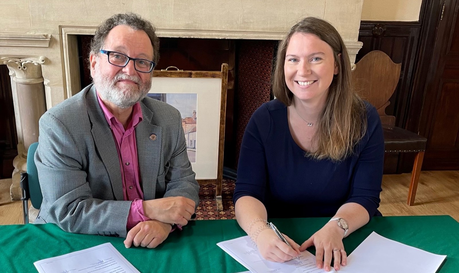 Berkshire Youth Signing Cllr Gary Norman & Sarah Emery
