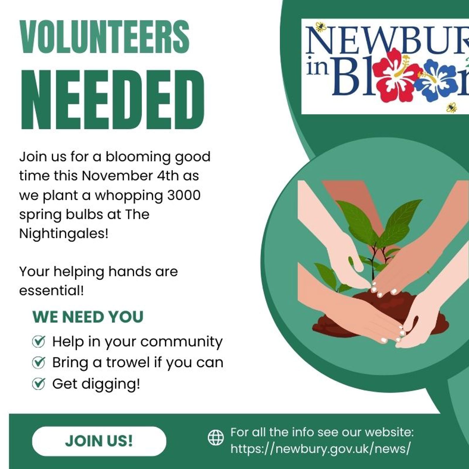 Bulb Planting Nightingales (Facebook Post)