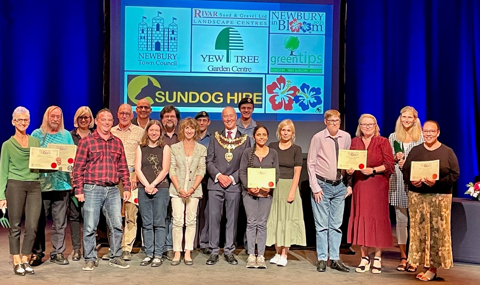 All Winners Attending On The Presentation Evening