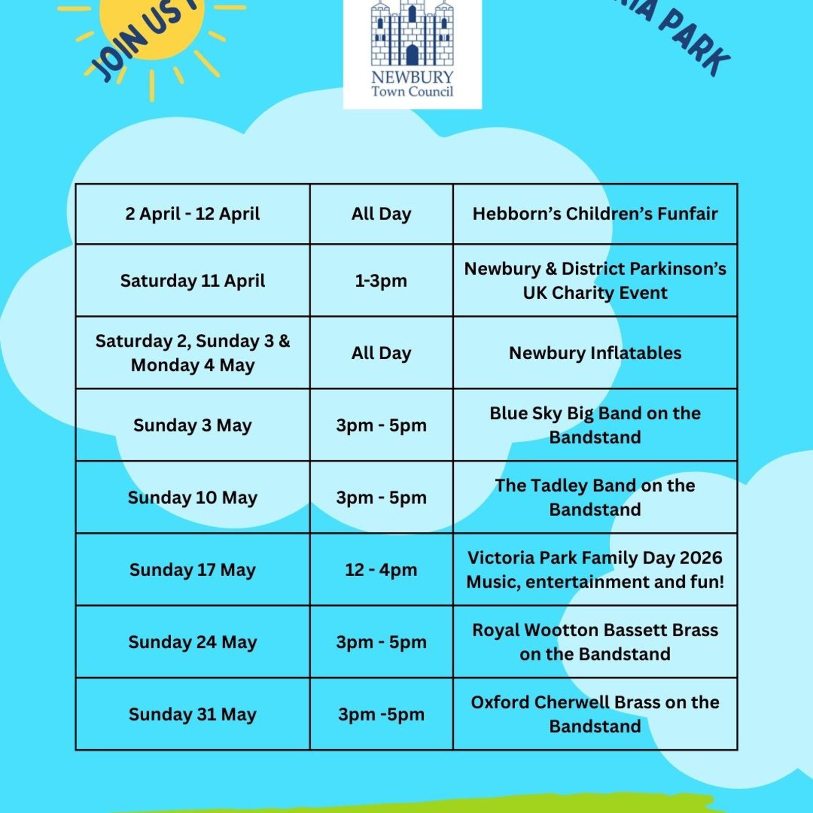 Victoria Park 2026 Events Pic As Of 10 March 2026