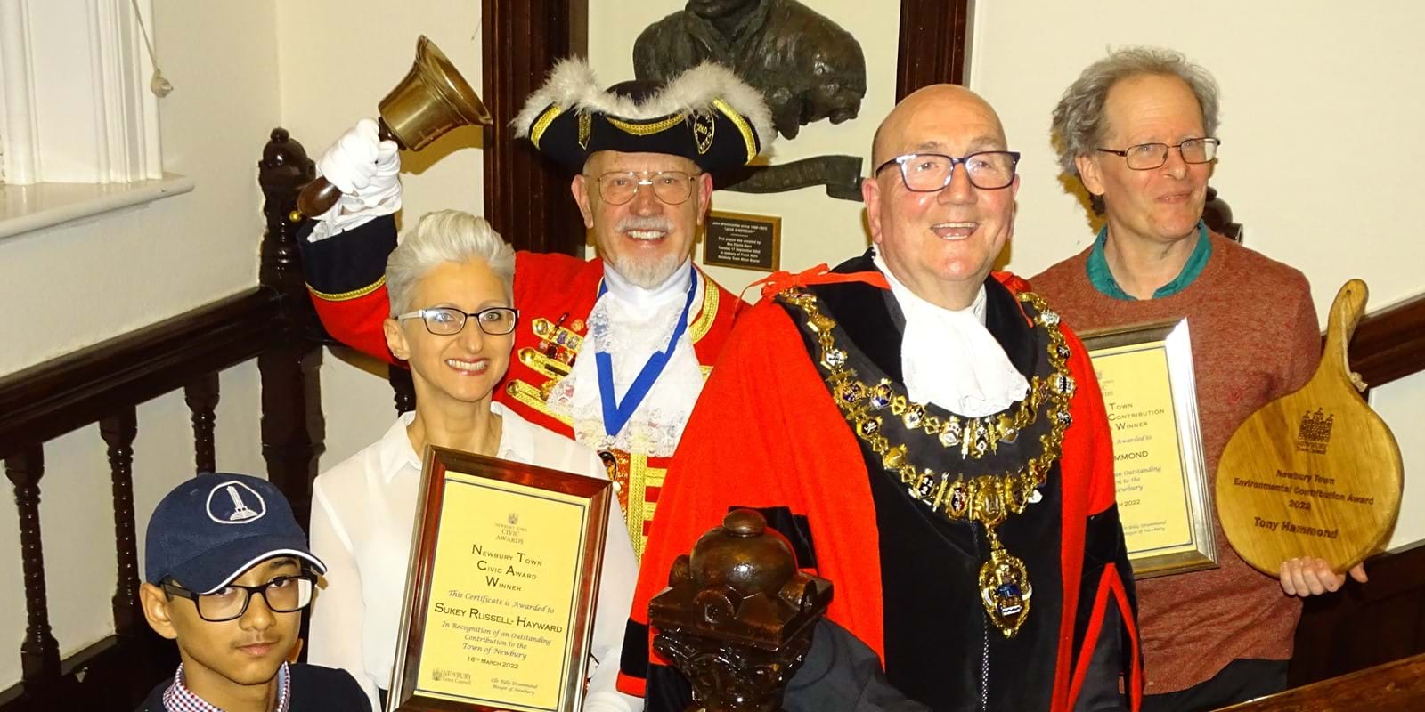 Civic Awards Launch 2023 2022 Winner With Mayor Of Newbury 2022 Cllr Billy Drummond