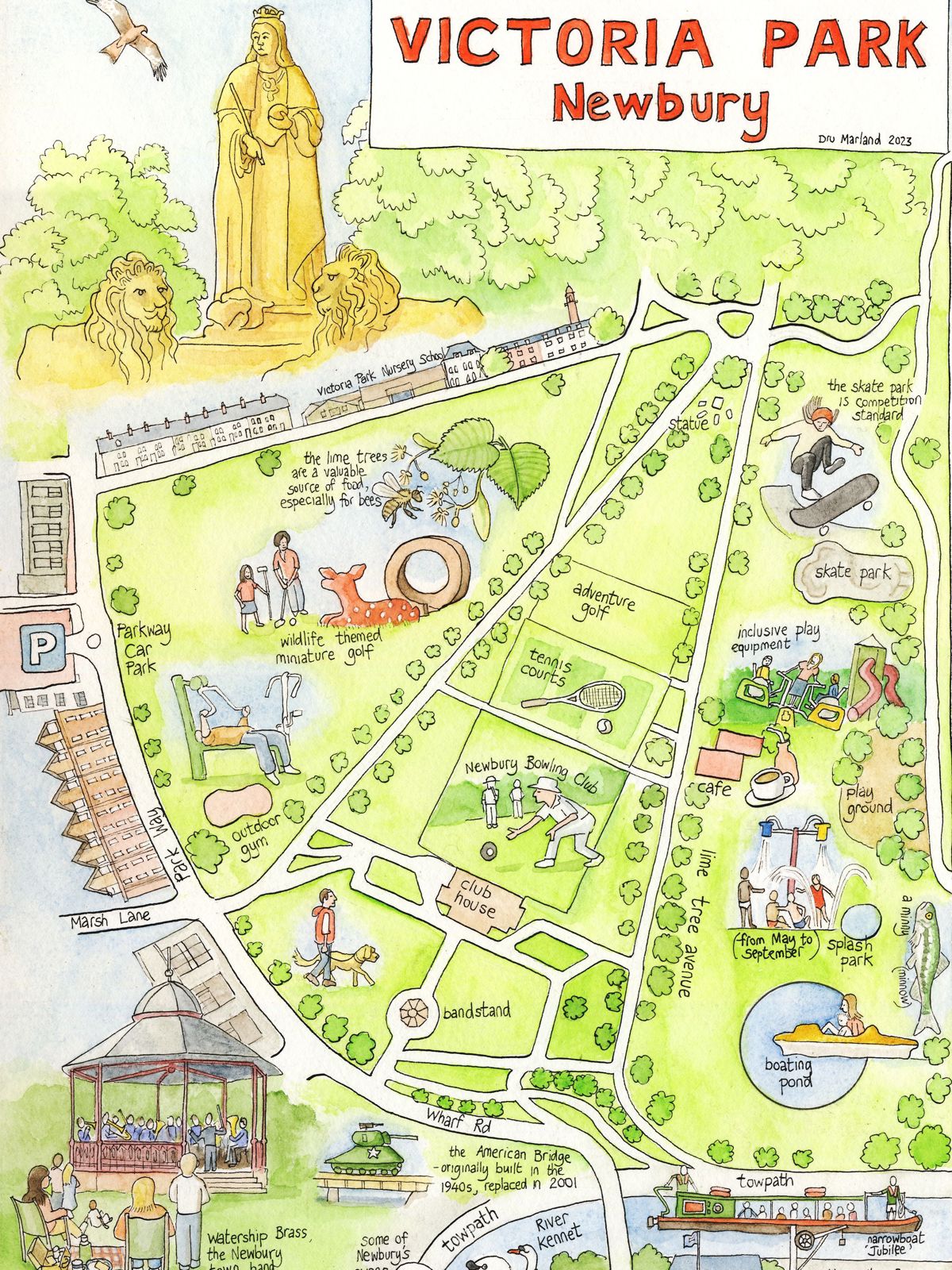 Dru Hand Drawn Map Of The Park February 2023