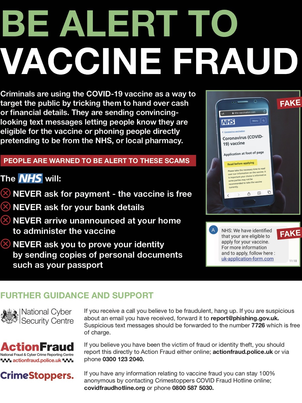 Be Alert to Vaccine Fraud
