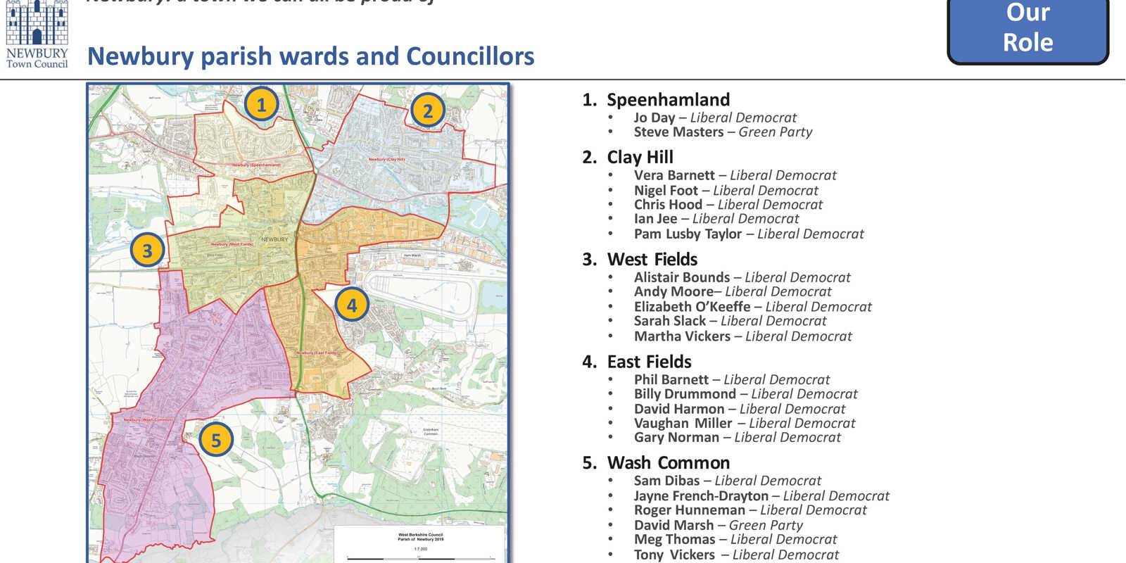 Map Of Parish Wards & Councillors By Ward 2019 2023