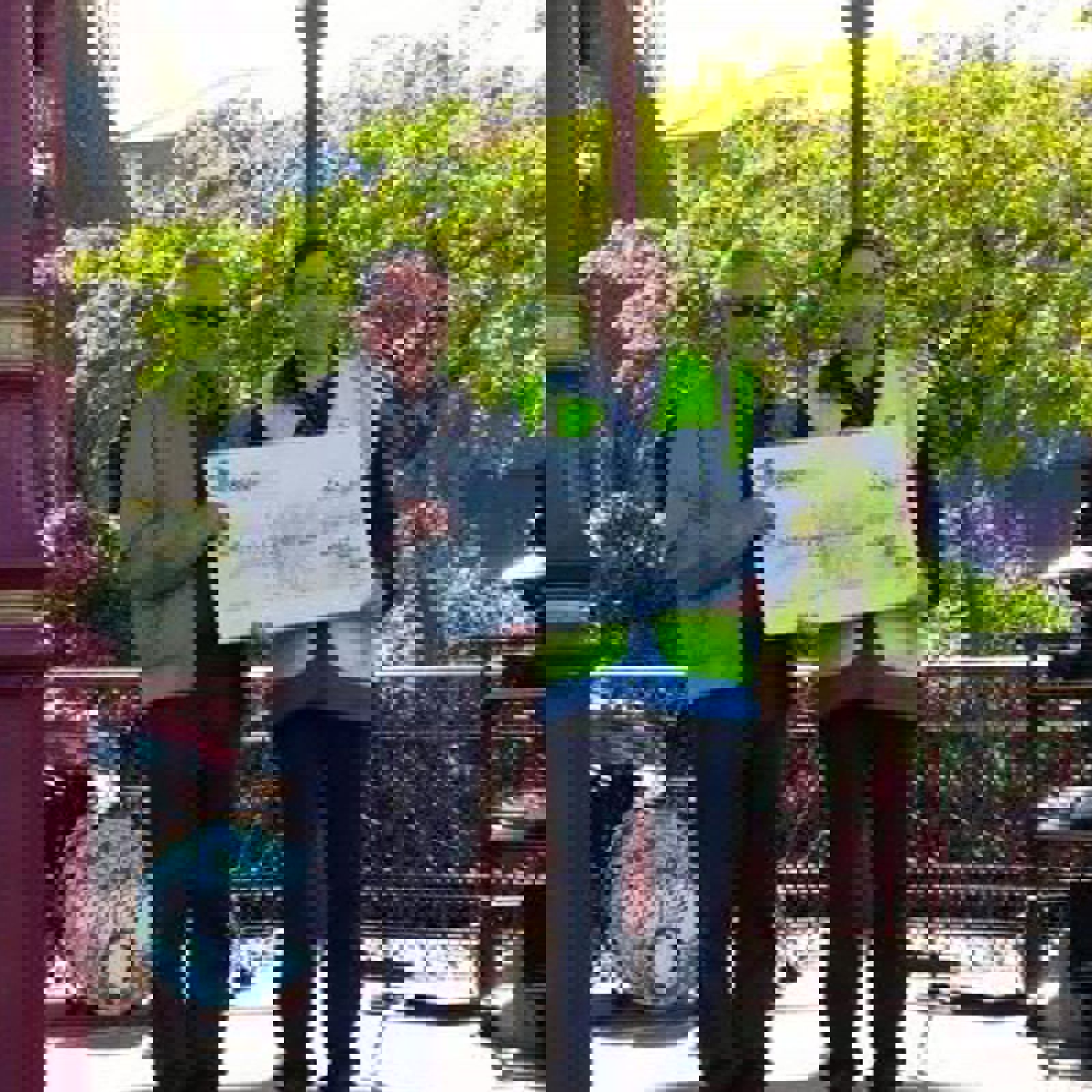 Picture Of Late Marcus Franks Presenting Cheque