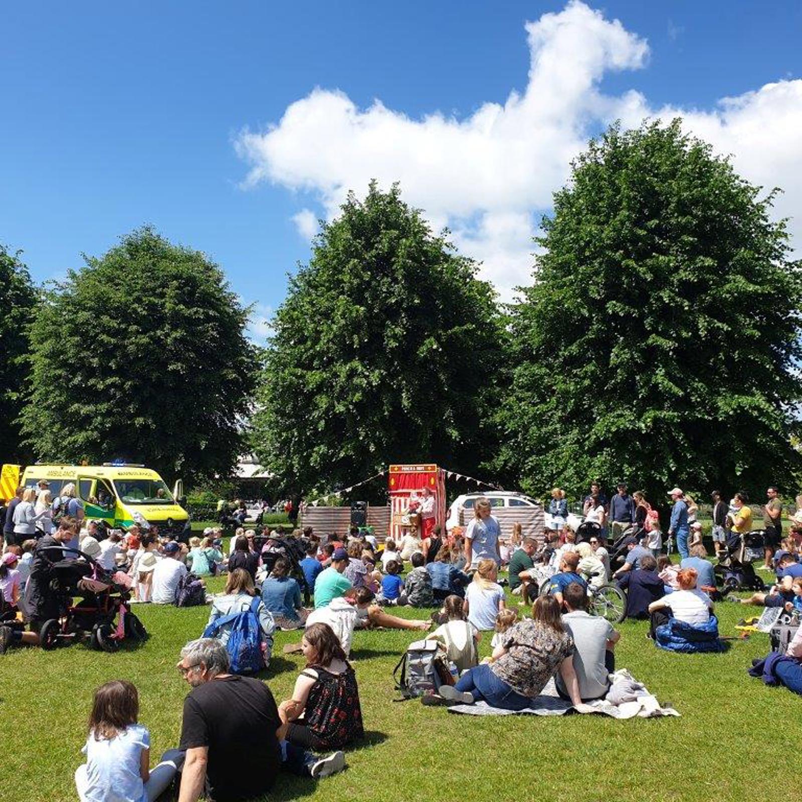 Children Enjoying Punch & Judy Shows